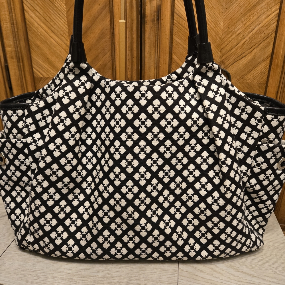 Kate Spade Classic Stevie Baby Bag, Black/Cream/Pink - Picture 3 of 9